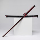 Сувенирное оружие "Катана Гэндзи" 108 см, черная с красным, пенополистирол - Фото 1