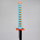 Макет оружия «Сувенирная катана Нобу», 102 см, чёрная с голубой рукоятью, пенополистирол - Фото 4