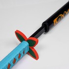 Сувенирное оружие "Катана Нобу" 102 см, черная с голубой рукоятью, пенополистирол - Фото 5