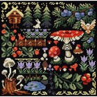 Набор для вышивания «Семплер. Таинственный лес» 19 × 19 см - фото 109797699