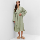 Халат домашний женский KAFTAN Basic, размер 48-50, зелёный - Фото 5