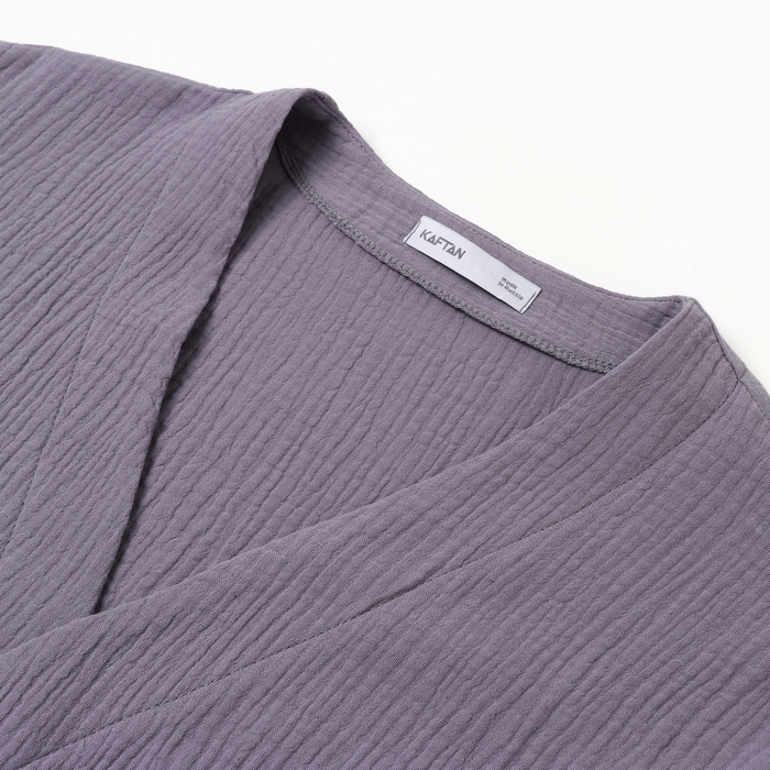 Комплект женский (рубашка на запах, брюки) KAFTAN Basic р.44-46, серый