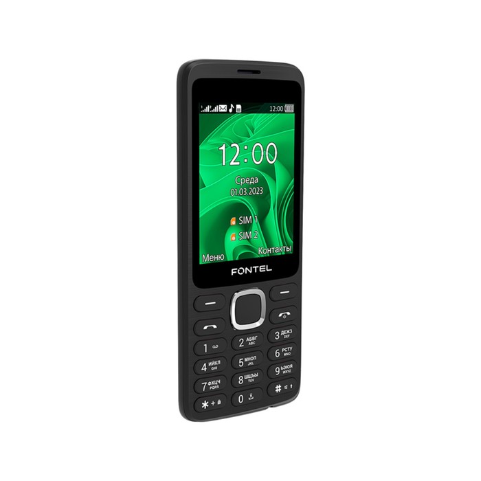 Сотовый телефон Fontel FP280, 2.8", 2 sim, microSD, 1450 мАч, чёрный - фото 51550291