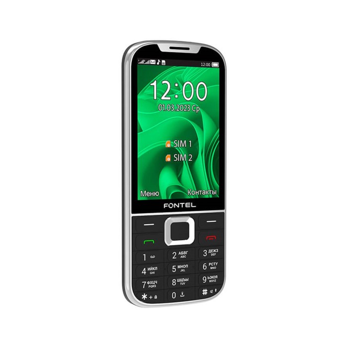 Сотовый телефон Fontel FP350, 3.5", 2 sim, microSD, 2500 мАч, чёрный