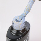 Гель лак для ногтей «GOLD POTAL», трехфазный, 8 мл, LED/UV, голубой, золотистый (060) - Фото 3