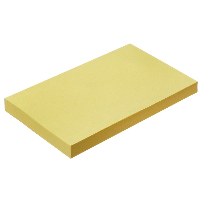 Блок с липким краем 76мм*127мм 100л, пастель желтый