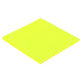 Блок с липким краем 76 х 76 мм, 50 листов, прозрачный пластик, желтый