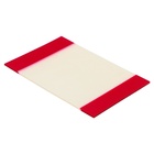 Блок с липким краем, 82 мм × 52 мм, 20 листов, прозрачный пластик с бордовыми вставками - Фото 2