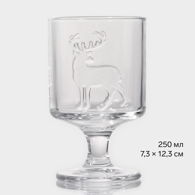 Бокал «Рудольф», 250 мл, 7.5×12.3 см, стекло, прозрачный