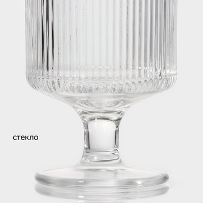 Бокал стеклянный «Грани», 250 мл, 7.3×12 см