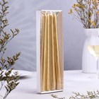 Набор свечей античных, 2,3х 25 см, 4 шт, лакированная, золотой металлик - фото 23992762