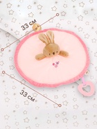 Комфортер - игрушка для сна новорожденных, M&B «Зайка», погремушка, прорезыватель, розовый - Фото 2