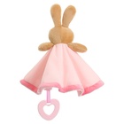 Комфортер - игрушка для сна новорожденных, M&B «Зайка», погремушка, прорезыватель, розовый - Фото 4