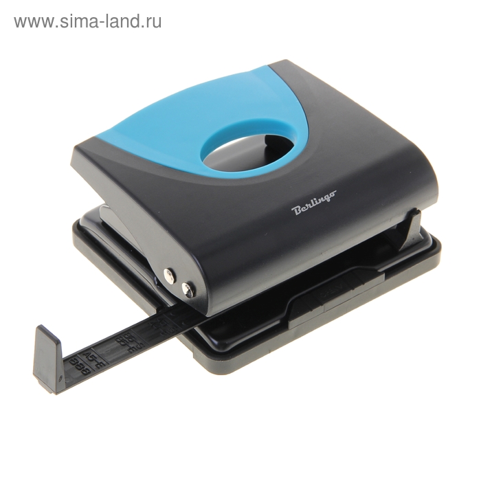 Дырокол до 20 листов Berlingo, с линейкой, пластик МИКС - Фото 1