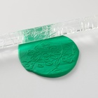 Скалка для творчества акрил «Цветы», 16×1 см - фото 65421778