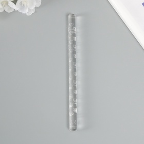 Скалка для творчества акрил «Сердечки», 16×1 см