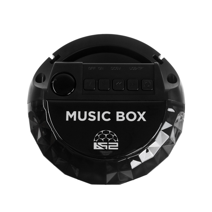 Портативная караоке система Music Box, 10 Вт, FM, USB, BT, 1200 мАч, чёрная - фото 51550346