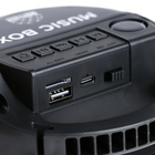 Портативная караоке система Music Box, 10 Вт, FM, USB, BT, 1200 мАч, чёрная - фото 9656523