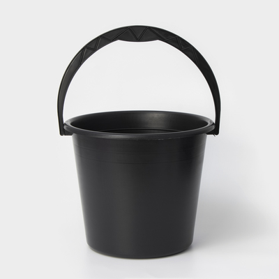 УЦЕНКА Ведро без крышки «Дачное», 10 л, d=30 см, h=25,5 см, черное