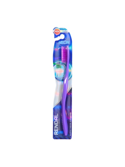 Зубная щетка Rendal Neon, средней жесткости