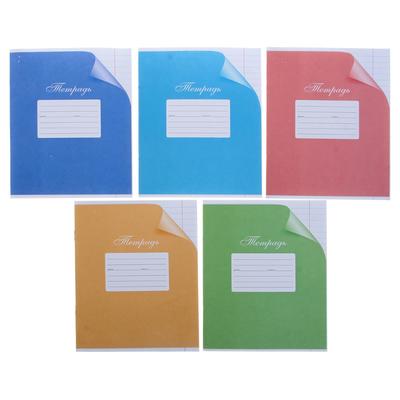 Тетрадь 12 листов в линейку «С уголком», картонная обложка, тиснение, МИКС