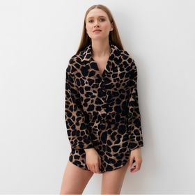 комплект (сорочка, шорты) женская MINAKU:  Home collection цвет леопард , р-р 42