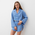 комплект (сорочка, шорты) женская MINAKU:  Home collection цвет небесно-голубой , р-р 42 - фото 321497049