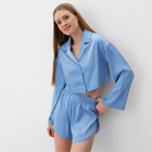 комплект (сорочка, шорты) женская MINAKU:  Home collection цвет небесно-голубой , р-р 50 - Фото 3