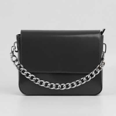 Цепочка для сумки, с карабинами, железная, 22×16 мм, 30 см, цвет серебряный