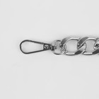 Цепочка для сумки, с карабинами, железная, 22 × 16 мм, 60 см, цвет серебряный - Фото 2