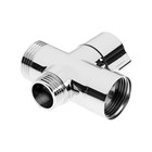 Дивертор ZEIN Z749, 3/4", 1/2", 3/4", для смесителя, круглая гайка, поворотный рычаг, хром - Фото 3