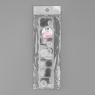 Набор пуговиц, 4 прокола, d = 12,5 / 15 / 17,5 мм, 80 ± 4 шт, в контейнере, цвет чёрный/белый - Фото 5