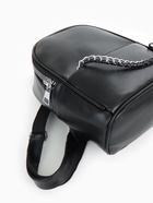 Рюкзак-мини женский на молнии, с карманом, размер 21×12×27 см, чёрный - Фото 4