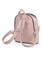 Рюкзак-мини женский на молнии, с карманом, размер 21×12×27 см, бежевый - Фото 6