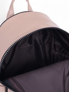 Рюкзак-мини женский на молнии, с карманом, размер 21×12×27 см, бежевый - Фото 8