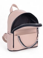 Рюкзак-мини женский на молнии, с карманом, размер 21×12×27 см, бежевый - Фото 9