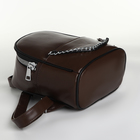 Рюкзак женский на молнии, цвет коричневый - фото 11267179