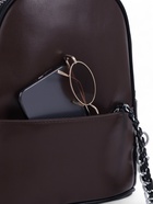 Рюкзак-мини женский на молнии, с карманом, размер 21×12×27 см, коричневый - Фото 3