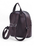 Рюкзак-мини женский на молнии, с карманом, размер 21×12×27 см, коричневый - Фото 6