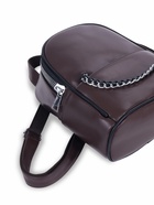 Рюкзак-мини женский на молнии, с карманом, размер 21×12×27 см, коричневый - Фото 7