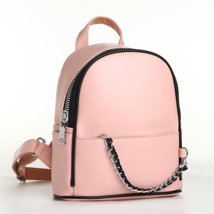 Рюкзак женский на молнии, цвет розовый - Фото 1