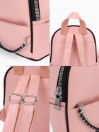 Рюкзак-мини женский на молнии, с карманом, размер 21×12×27 см, розовый - Фото 3