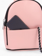 Рюкзак-мини женский на молнии, с карманом, размер 21×12×27 см, розовый - Фото 6