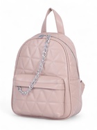 Рюкзак женский на молнии, с карманами, размер 24×12×30 см, бежевый - Фото 1