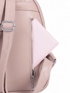 Рюкзак женский на молнии, с карманами, размер 24×12×30 см, бежевый - Фото 4