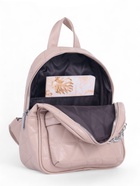 Рюкзак женский на молнии, с карманами, размер 24×12×30 см, бежевый - Фото 10