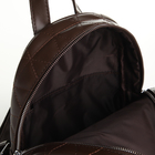 Рюкзак женский на молнии, цвет коричневый - Фото 4