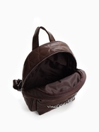 Рюкзак женский на молнии, с карманами, размер 24×12×30 см, коричневый - Фото 8