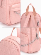 Рюкзак женский на молнии, с карманами, размер 24×12×30 см, розовый - Фото 3