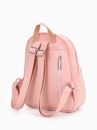 Рюкзак женский на молнии, с карманами, размер 24×12×30 см, розовый - Фото 4